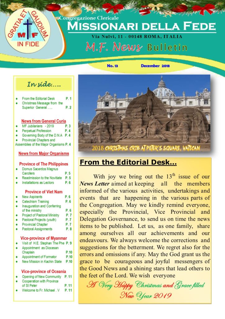 MF NEWS Bulletin No. 13